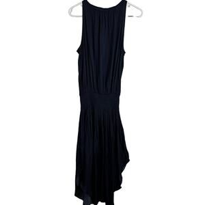 Chloe Rose Blue Handkerchief Sleeveless Midi Dress Size Small